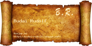 Budai Rudolf névjegykártya